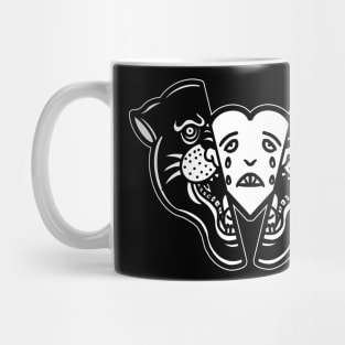 sad panther tattoo Mug